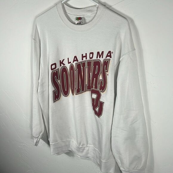 🔥🏈 True Vintage OKLAHOMA SOONERS Crewneck Sweatshirt - Men Sz L - GUC 🏈🔥 - Picture 3 of 9